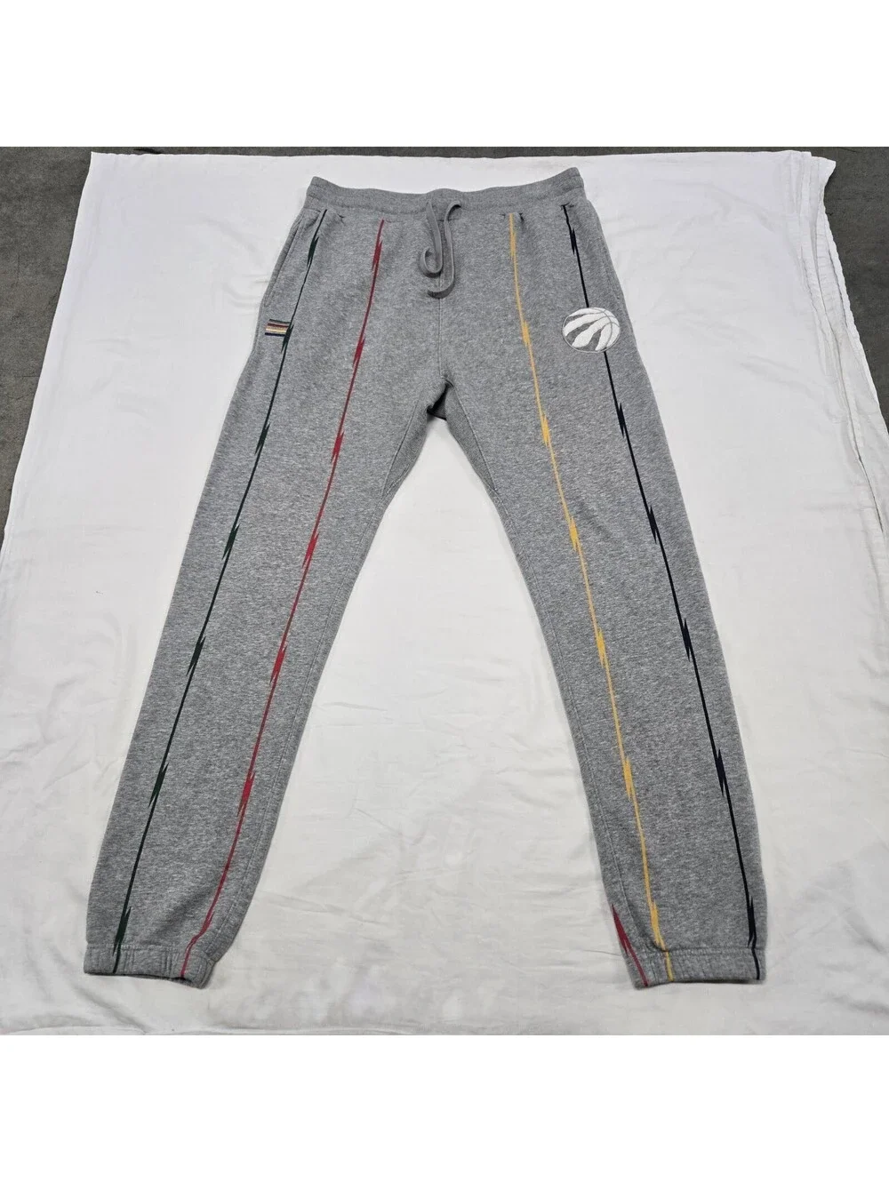 EUC Size MEDIUM The Bay x Toronto Raptors Sweatsuit Hoodie Joggers Set Striped